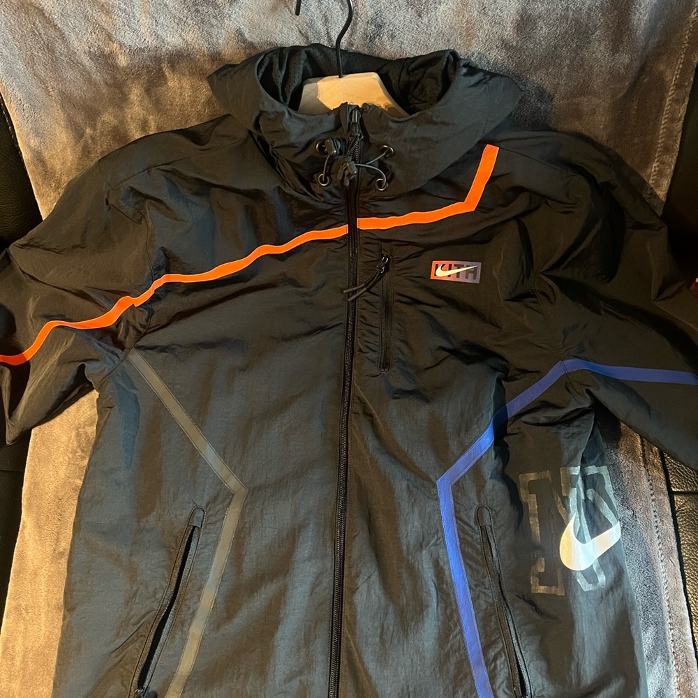 Men's Black and Orange Nike Jacket